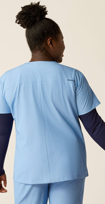 Clara 6 Pocket Scrub Top Back Plus